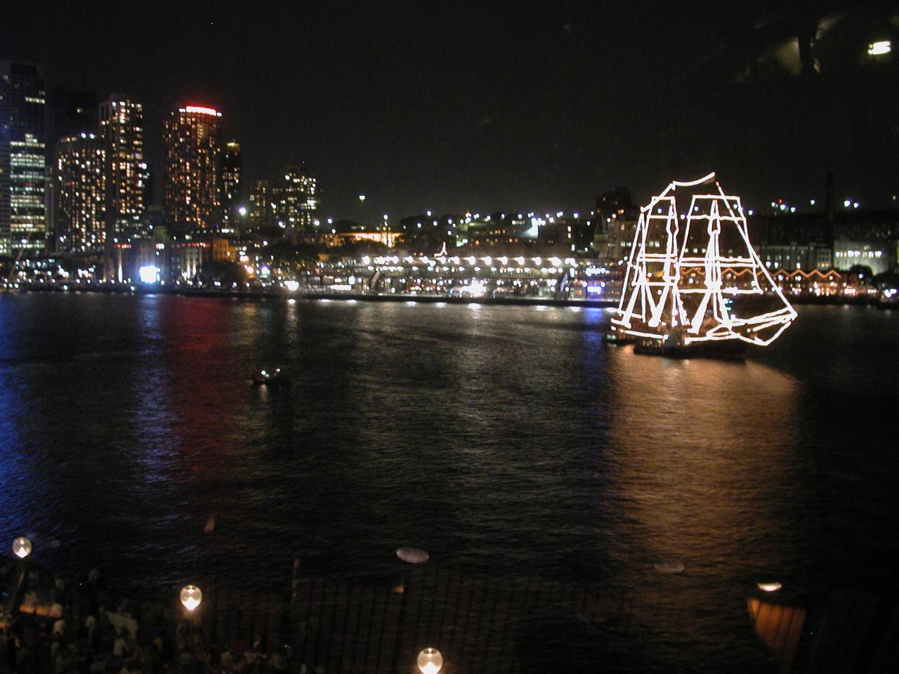 Fireworks ship at Circular Quay