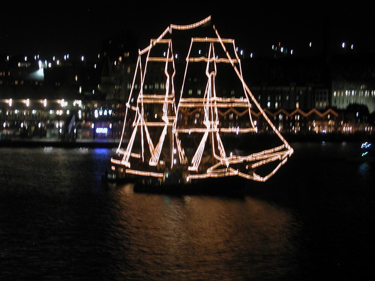 Fireworks ship at Circular Quay