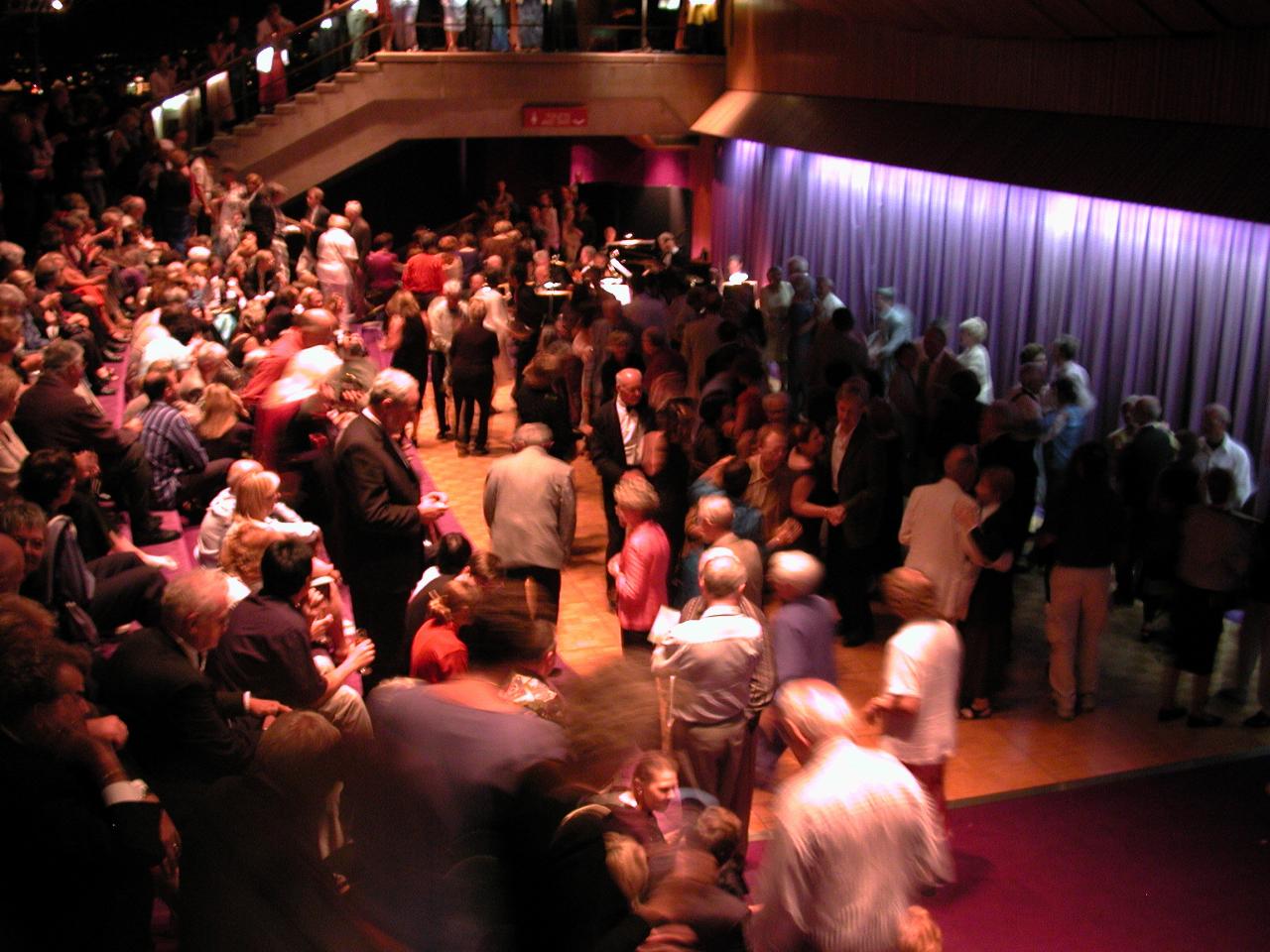 Dancing and socialising in northern foyer of Opera House Concert Hall