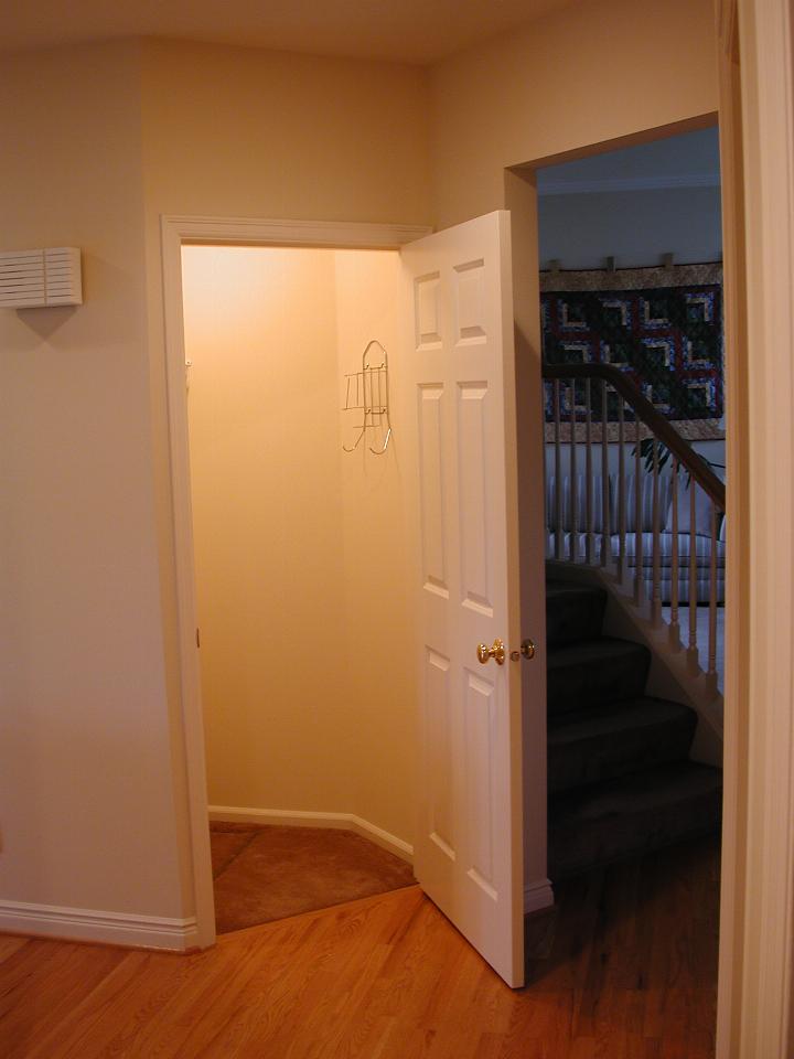 Transforming under stairs closet to bigger closet & computer room