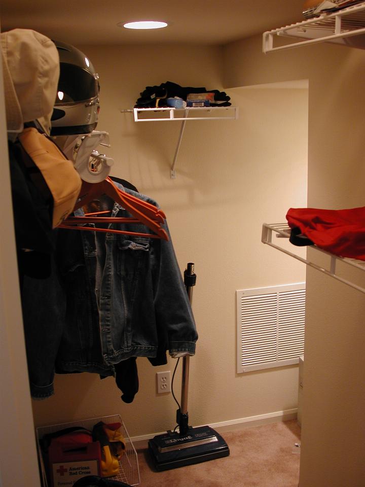 Transforming under stairs closet to bigger closet & computer room