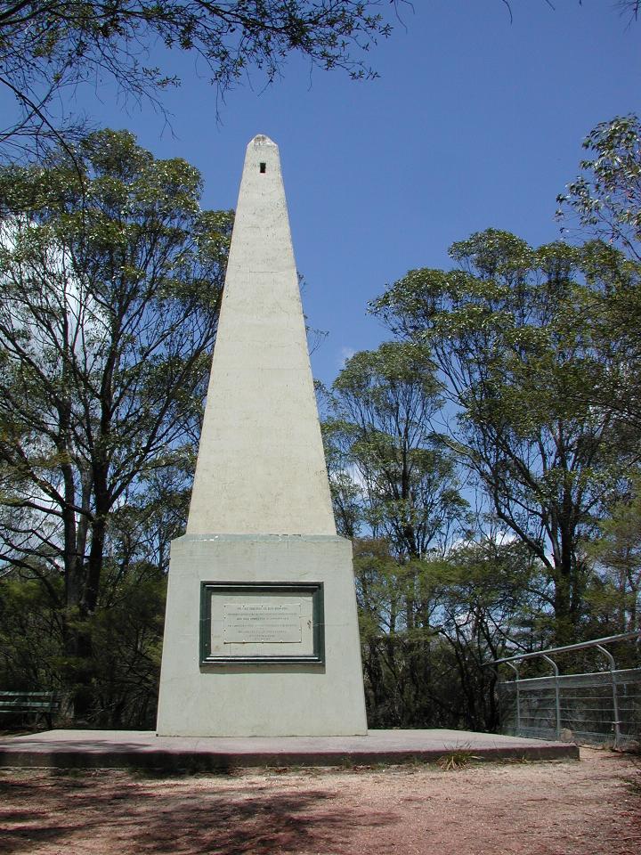 Obelisk commemorating crossing the Blue Mountains, Mt. York