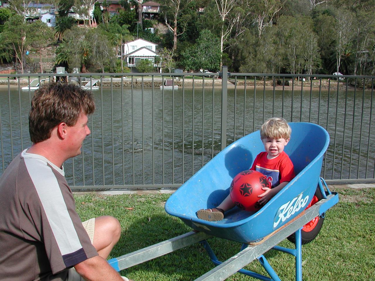 Father and son, Cameron and Jake