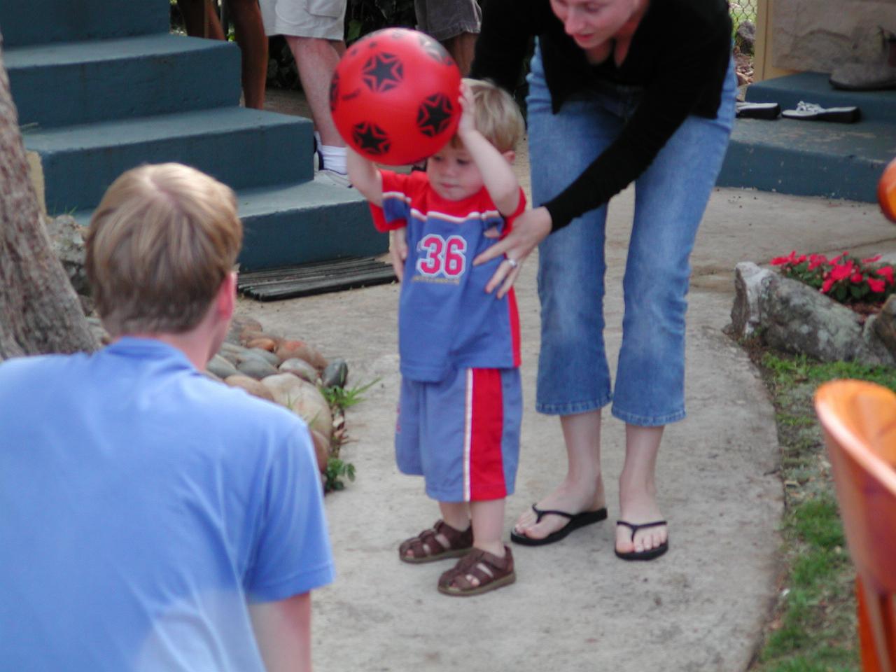 Jake playing with Natalie and Keiran