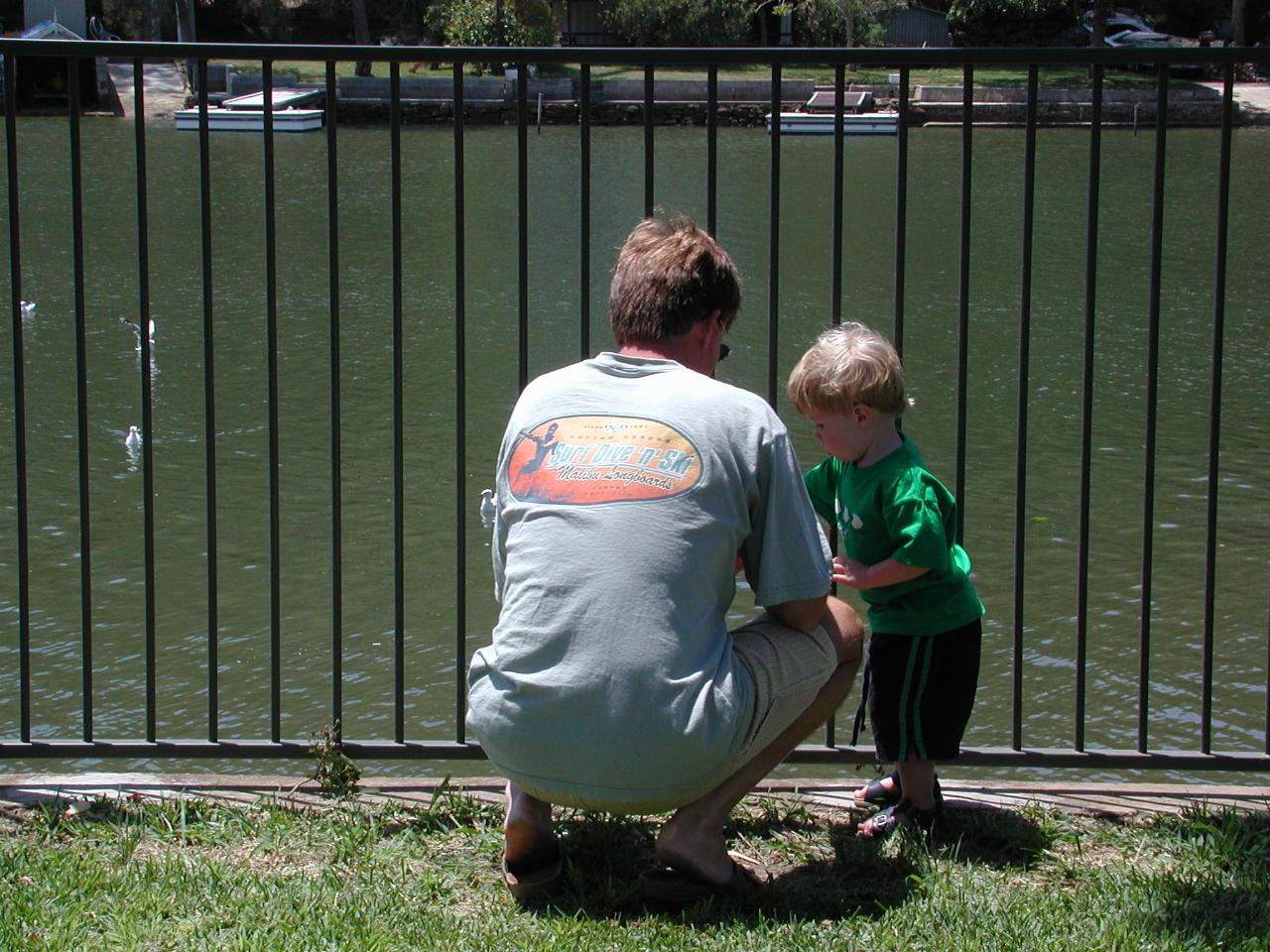 Cameron and Jake at Woronora, with seagulls too