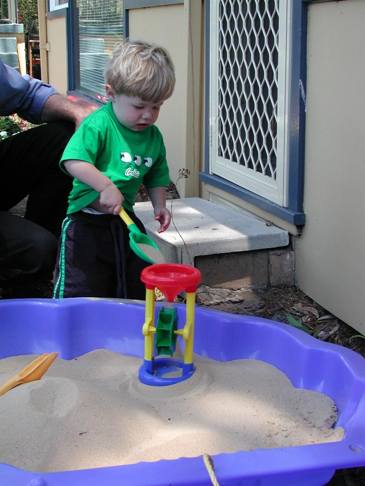 Jake and his sand wheel - but not quite right