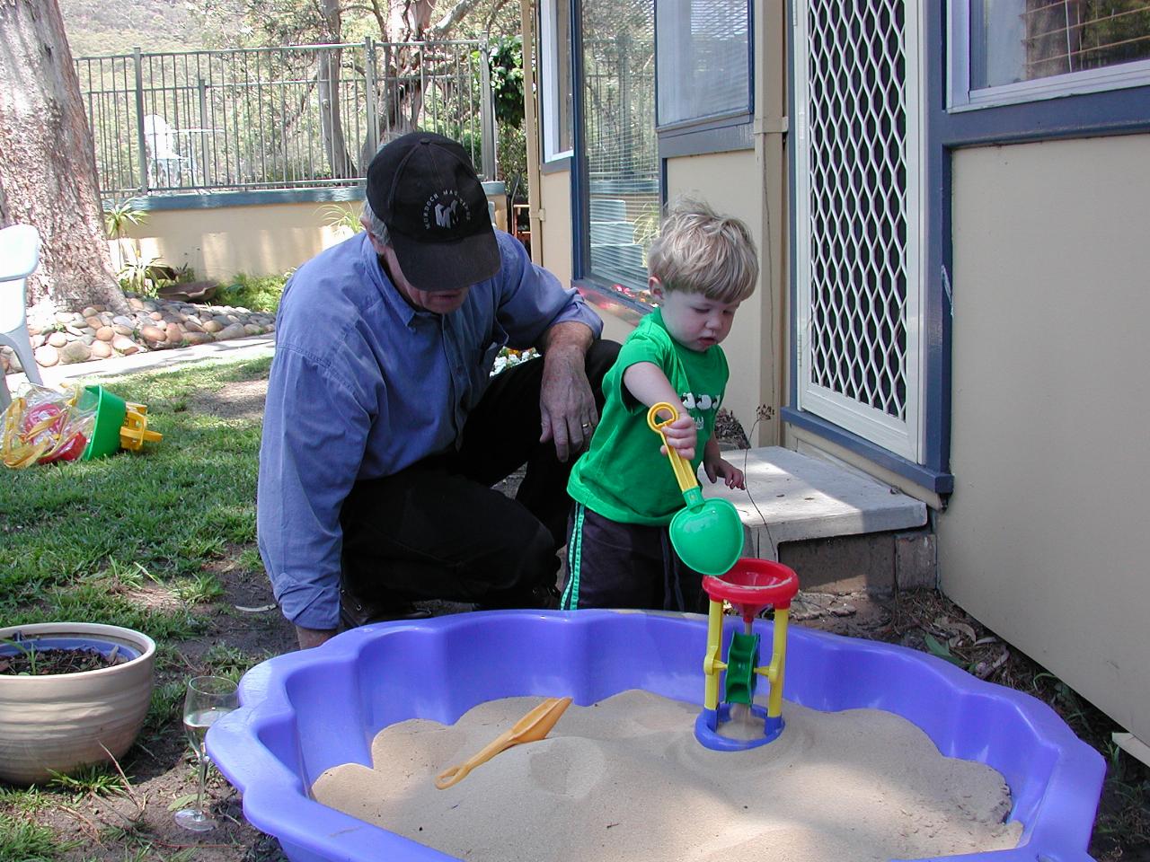 Jake and Peter, with Jake getting the right action for the sand