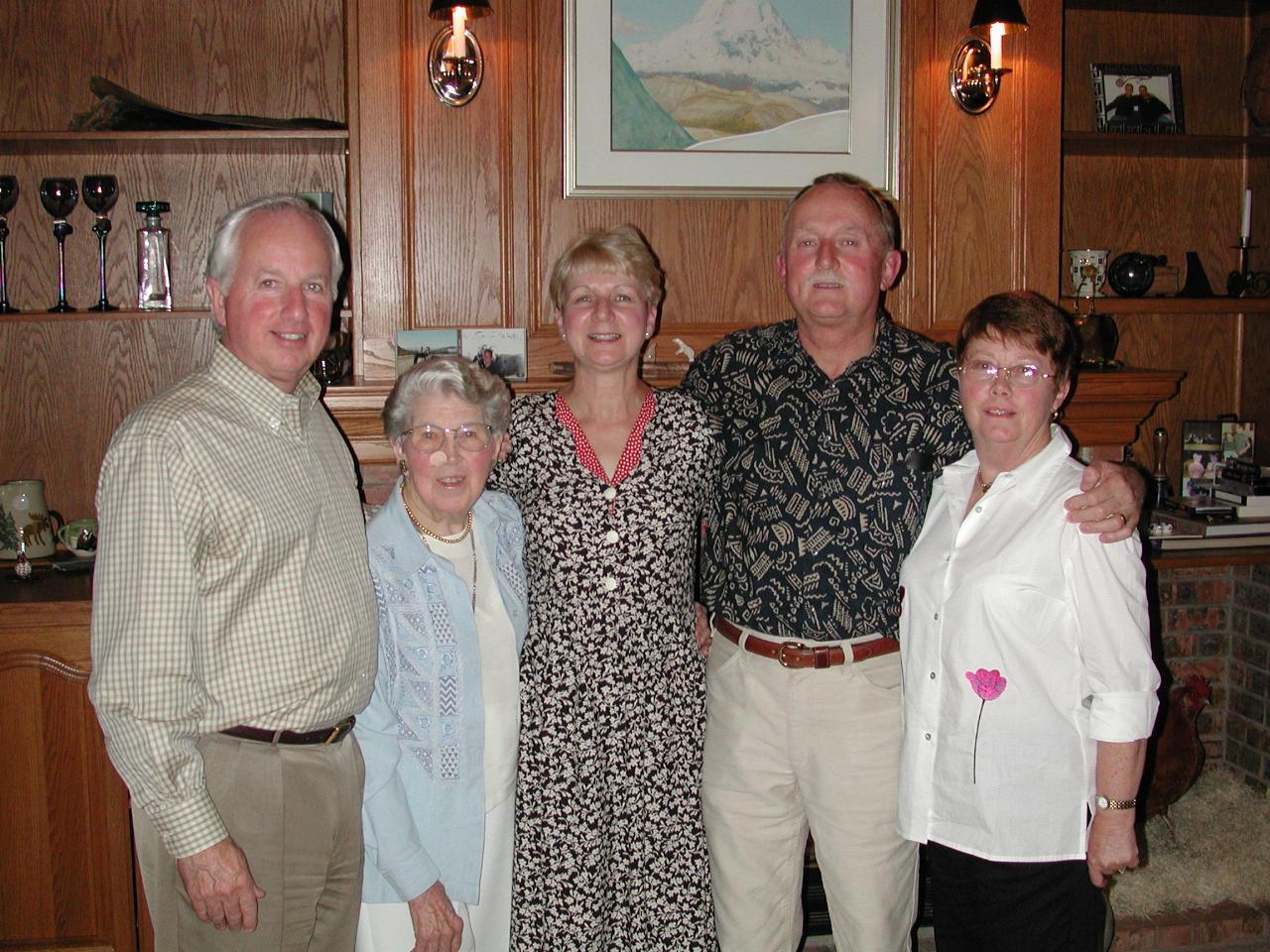 Family Portrait: l-r: Bill + Doris (his mum) and Judy McKinley, John & Marg Hatton (Judy's brother)