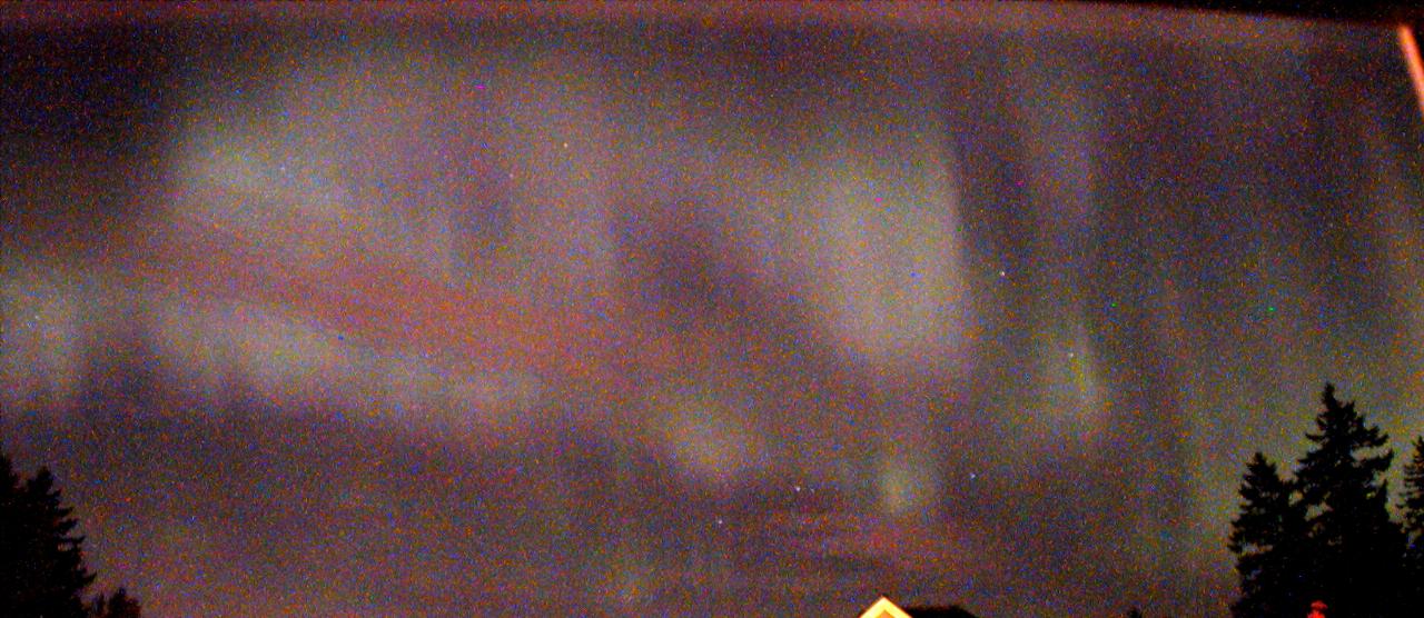 Aurora, level 3, from guest bedroom window; 07 Nov 2004, looking north