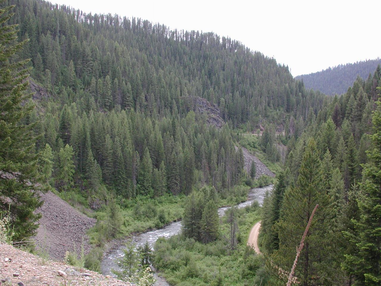 CtS2004: Looking down on the North Fork of the St. Joe River