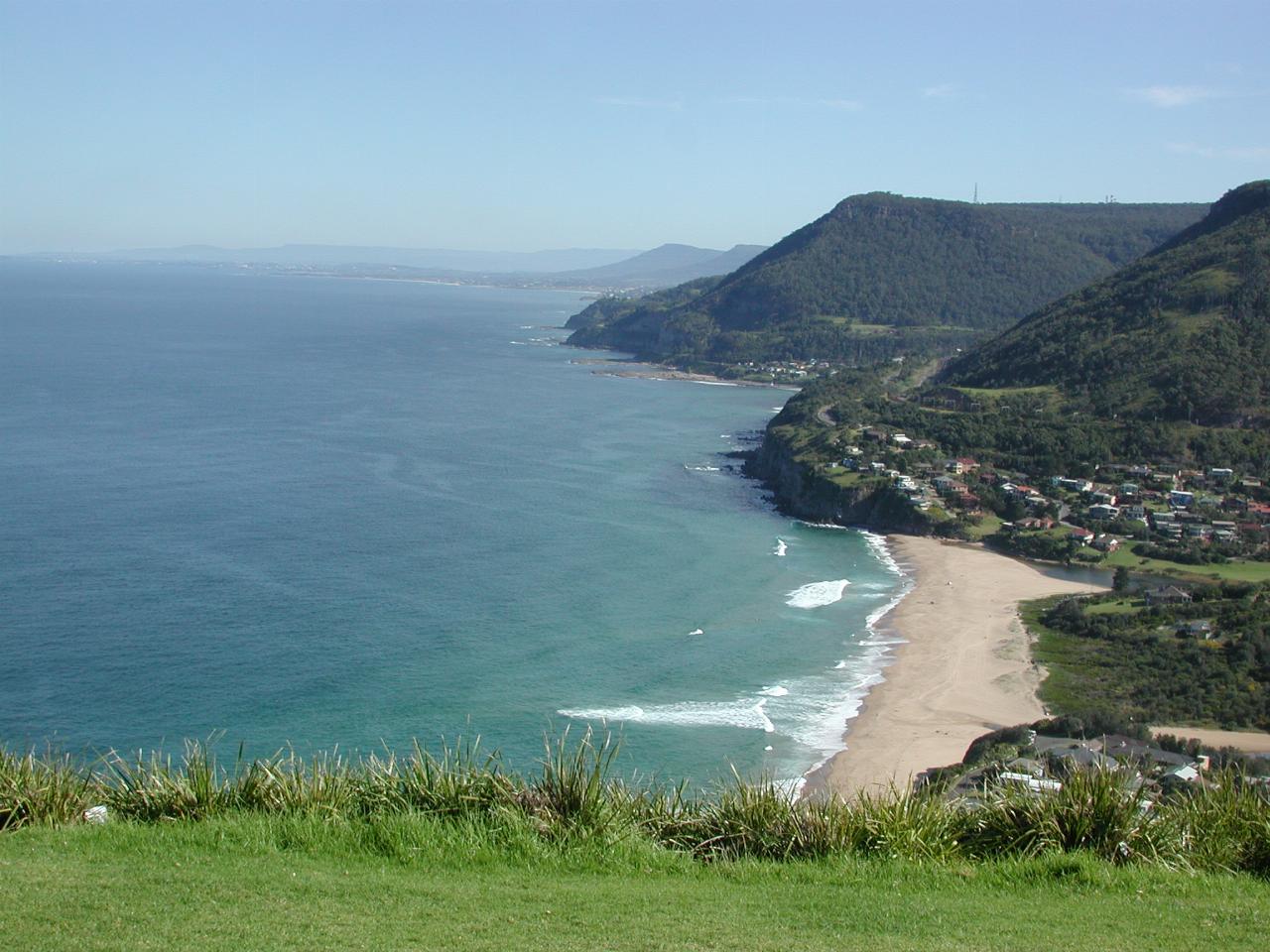 Looking from Stanwell Tops down the south coast towards Woollongong