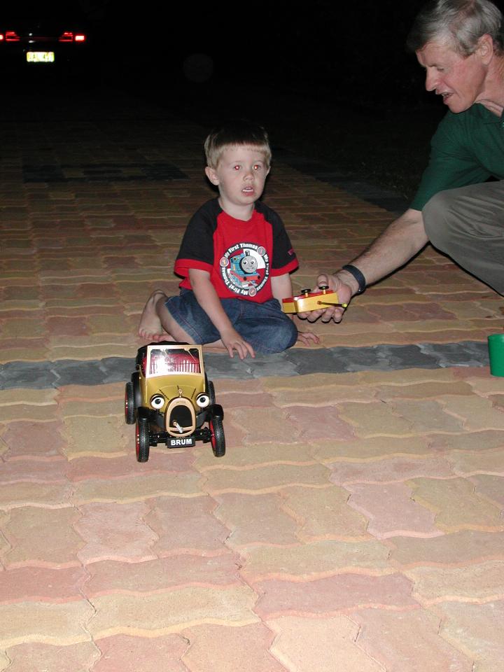 Peter and Jake driving Big Brum