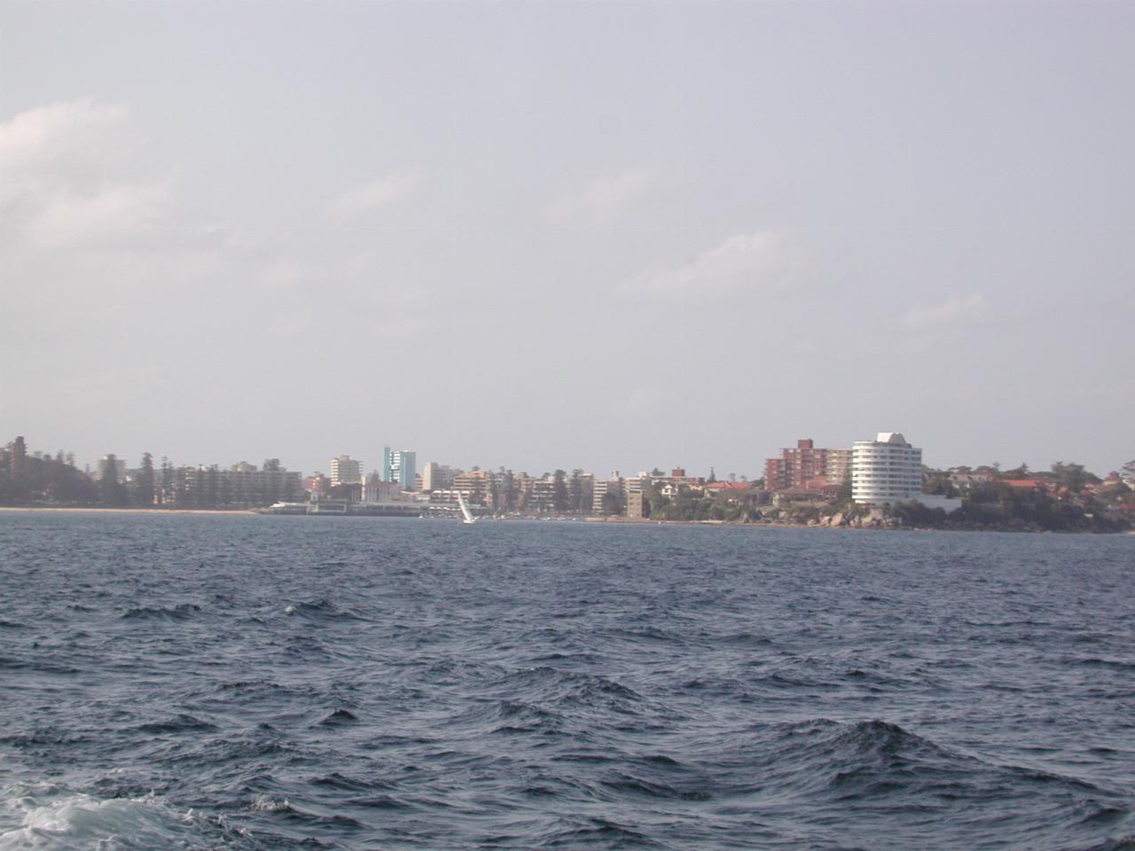 Close up of Manly as the ferry leaves for Circular Quay