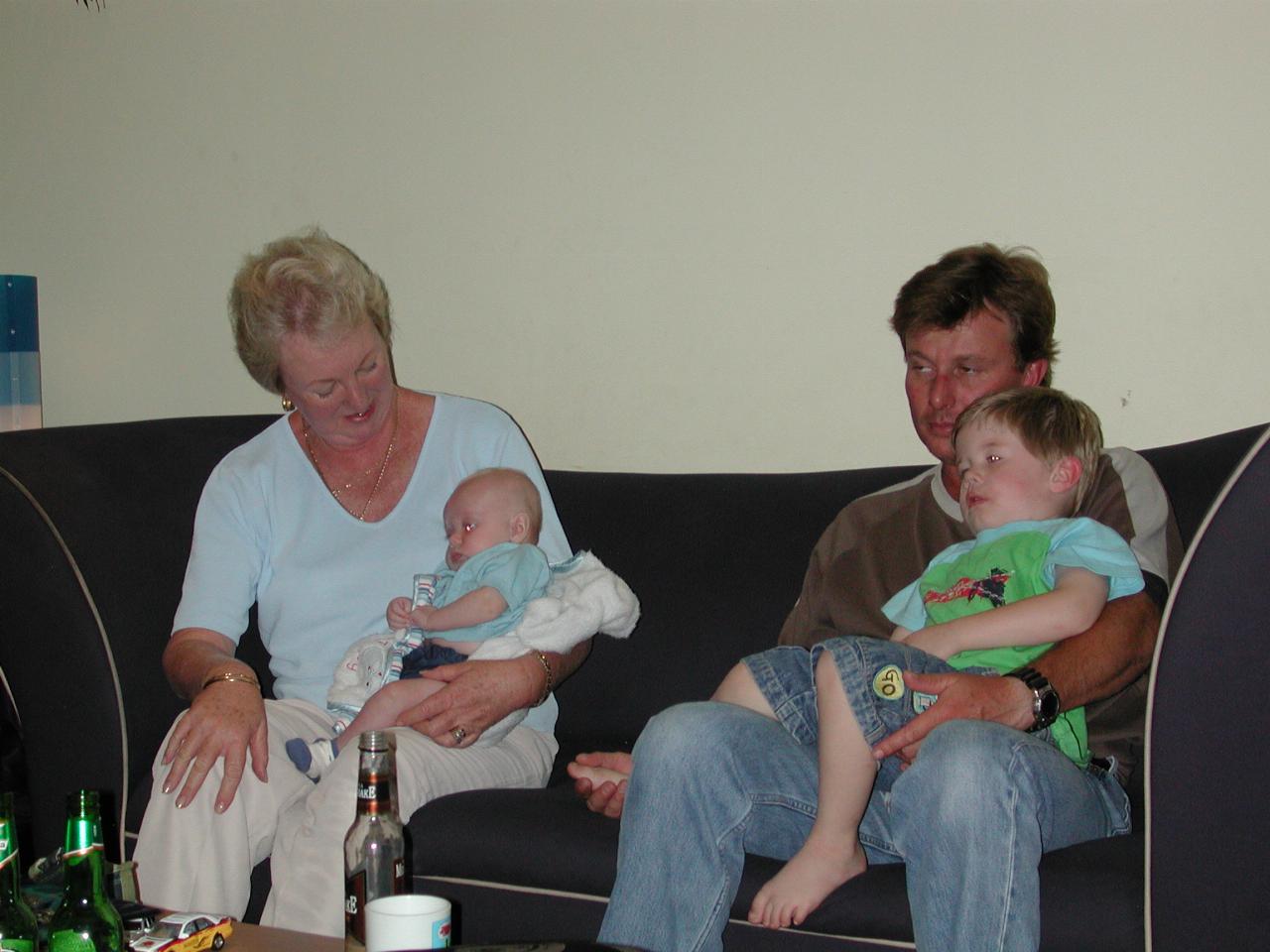 Yvonne, Flynn, Cameron and Jake at Keiran's Alexandria apartment