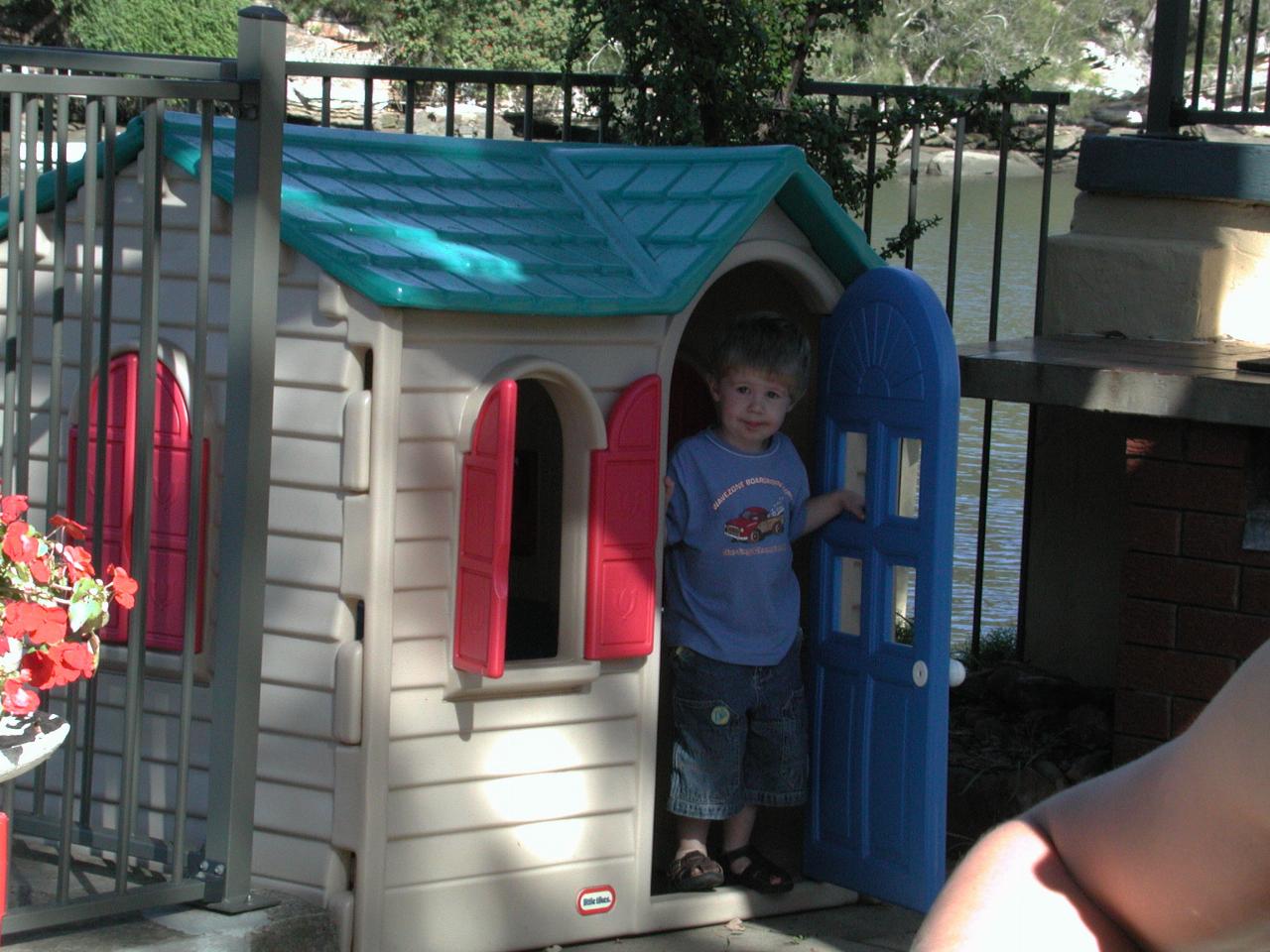 Jake and his cubby house at Woronora