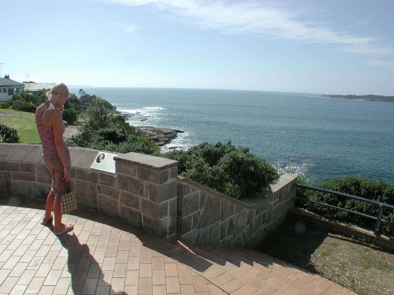 Kelly at Bass and Flinders Point, looking towards Kurnell