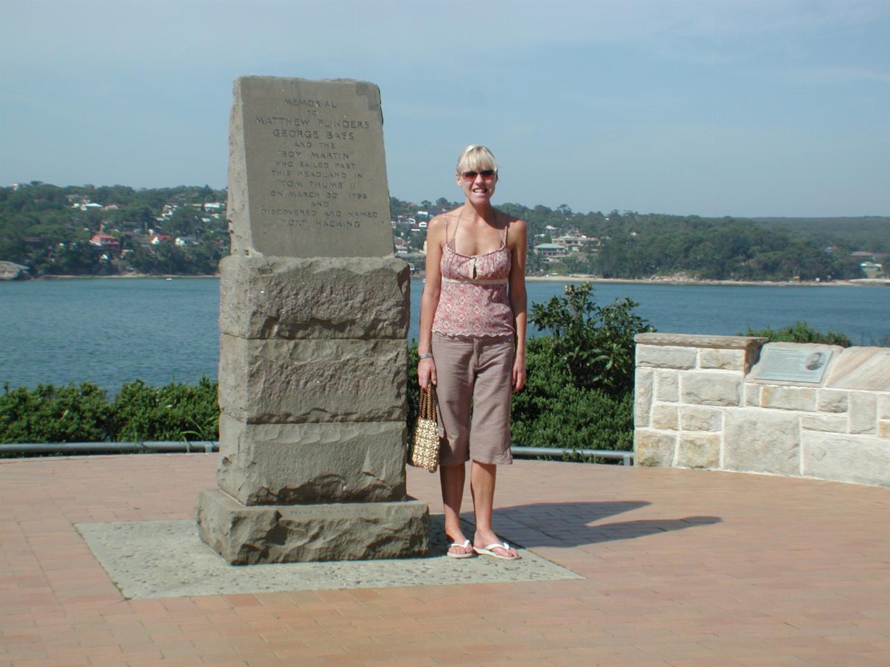 Kelly at Bass and Flinders Point, Bundeena in background