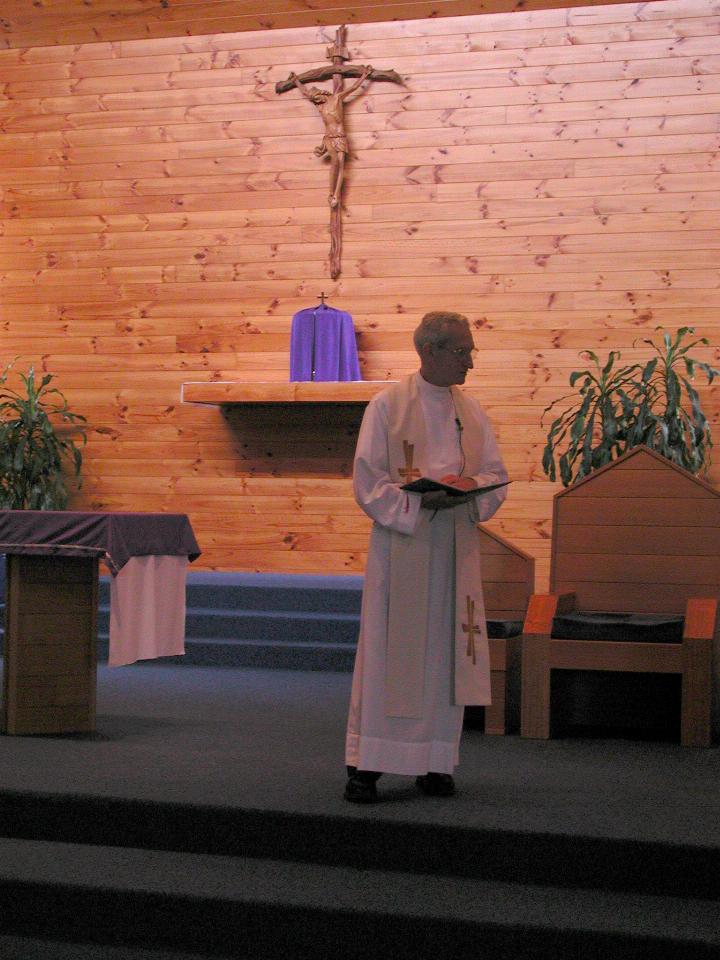 Father Bob at St. Joseph's, Oyster Bay, for Flynn's Baptism