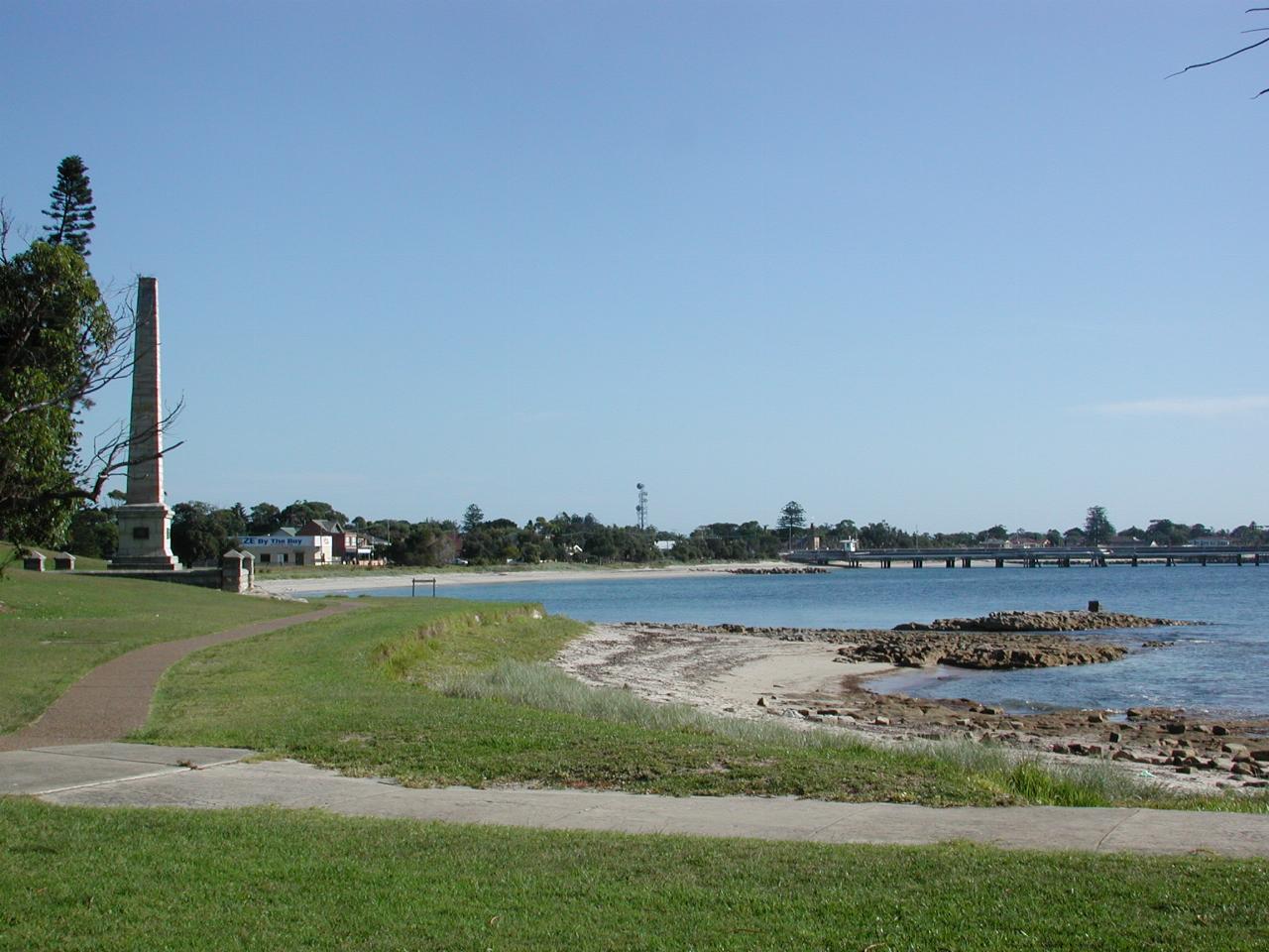 Cook's Landing Place and Monument looking back towards Kurnell