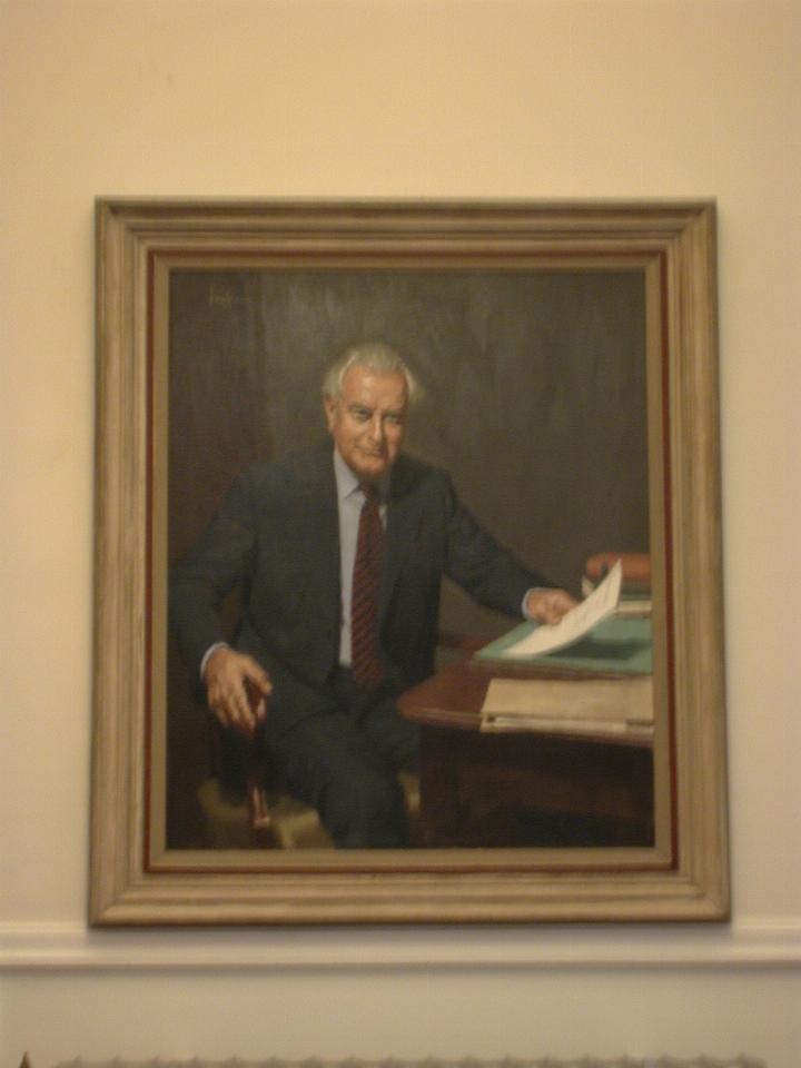 Gough Whitlam's portrait in King's Hall,  Old Parliament House