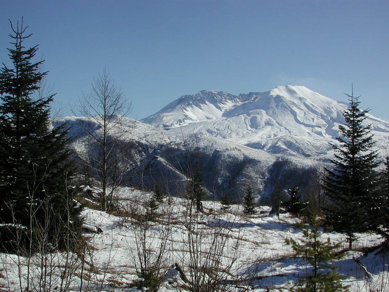 Mt. St. Helens crater, as seen from near Coldwater Ridge Visitor Center (closed)