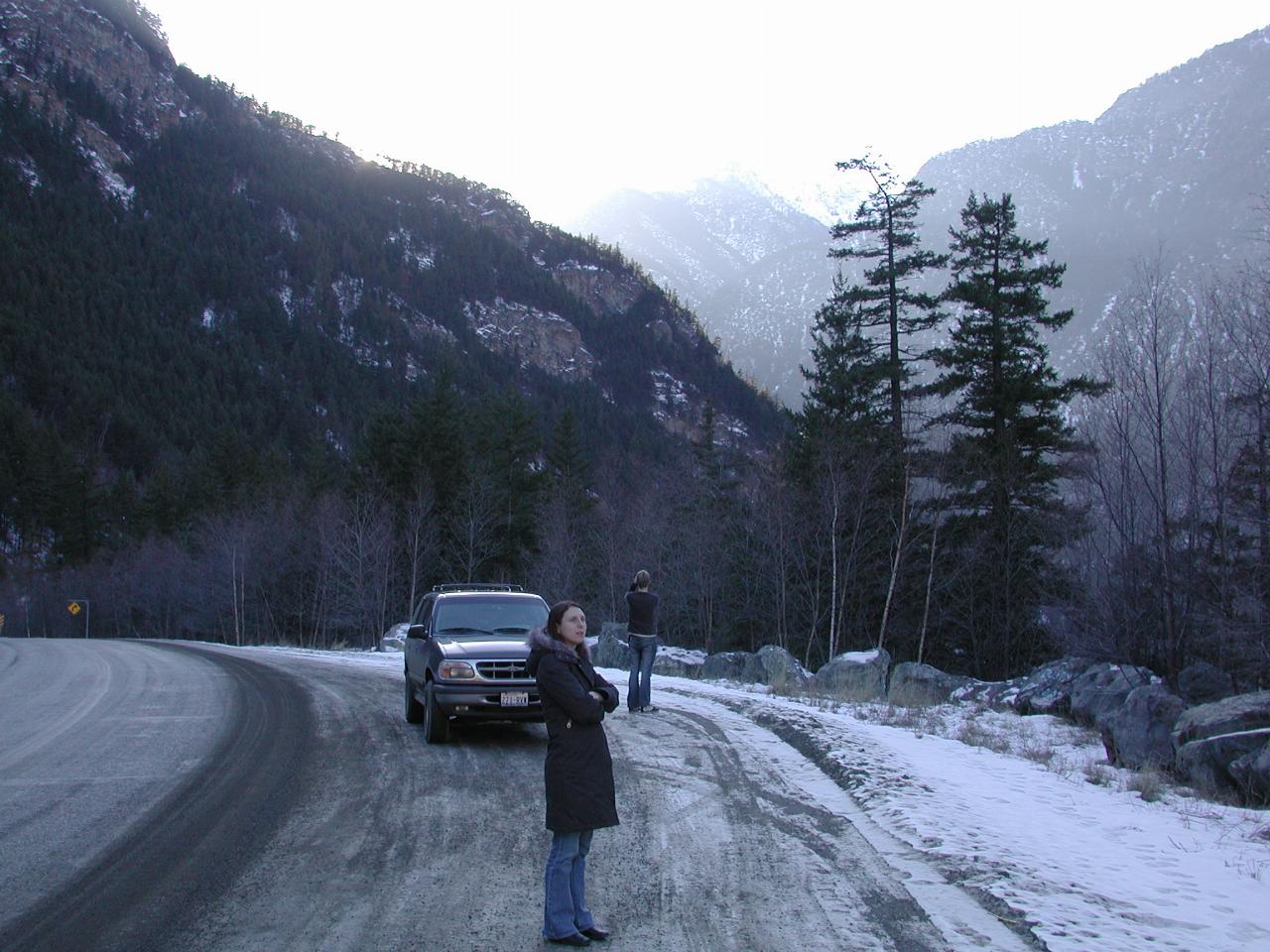 Natalie and Keiran at 'frozen waterfall'