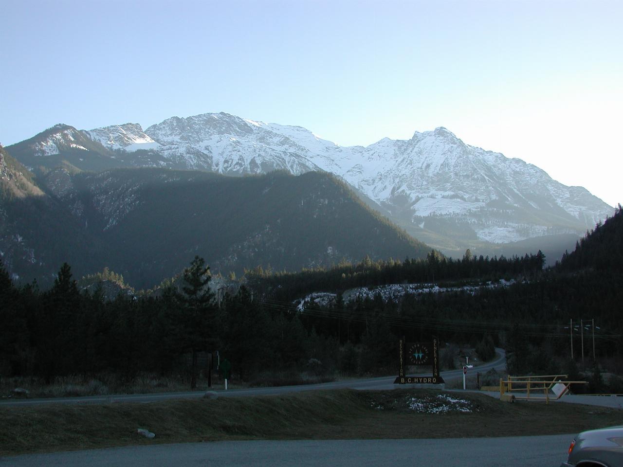 Mountain peaks at Seton Lake