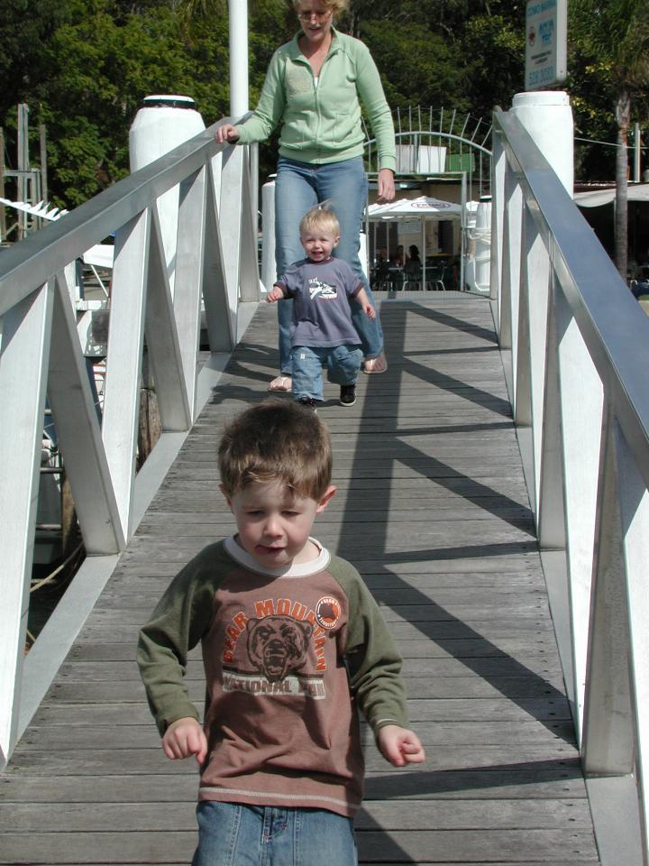 Running onto the wharf