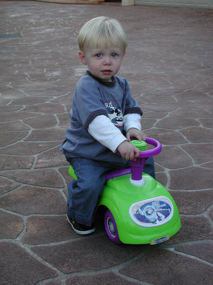 Flynn on bike