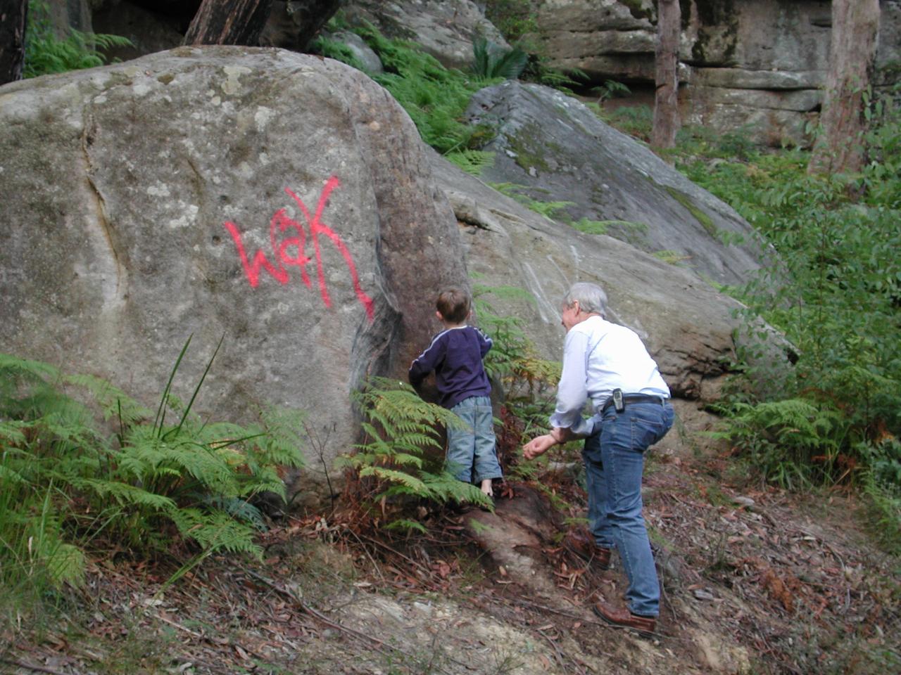 Peter and Jake at rock