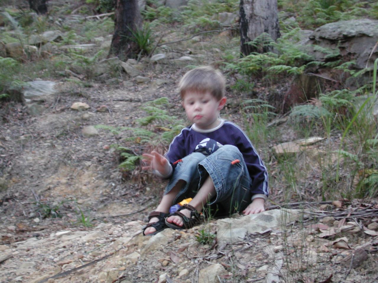 Jake throwing rock