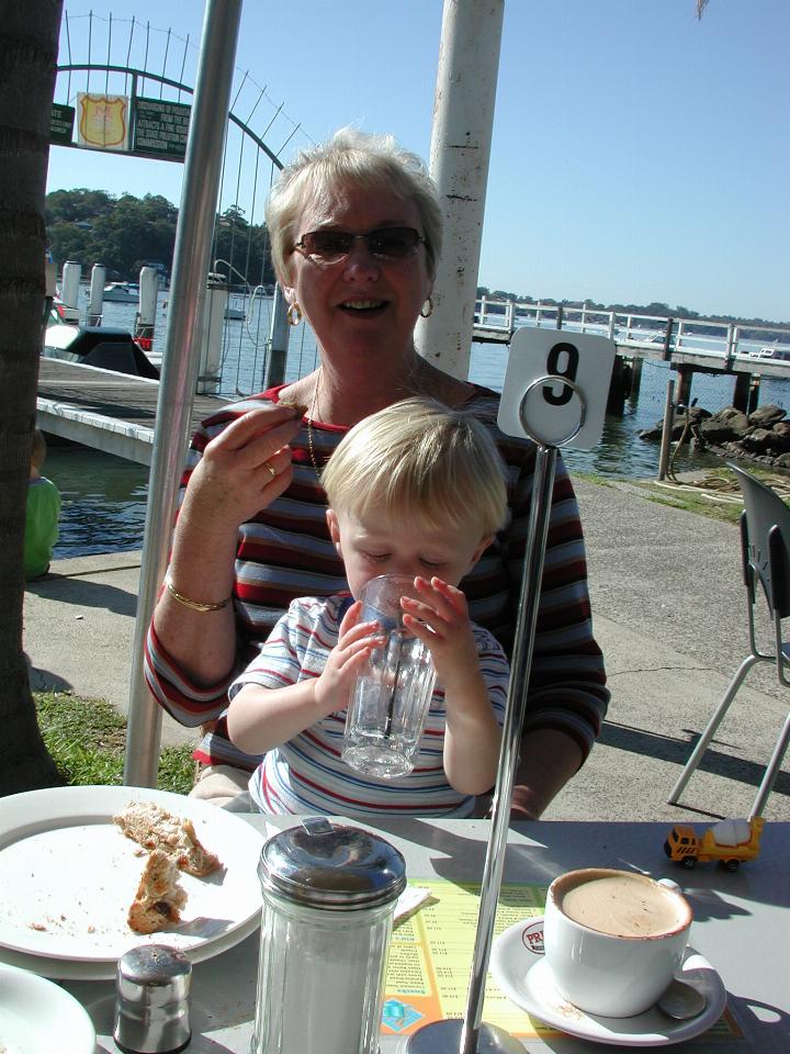 Yvonne with Flynn at Como marina