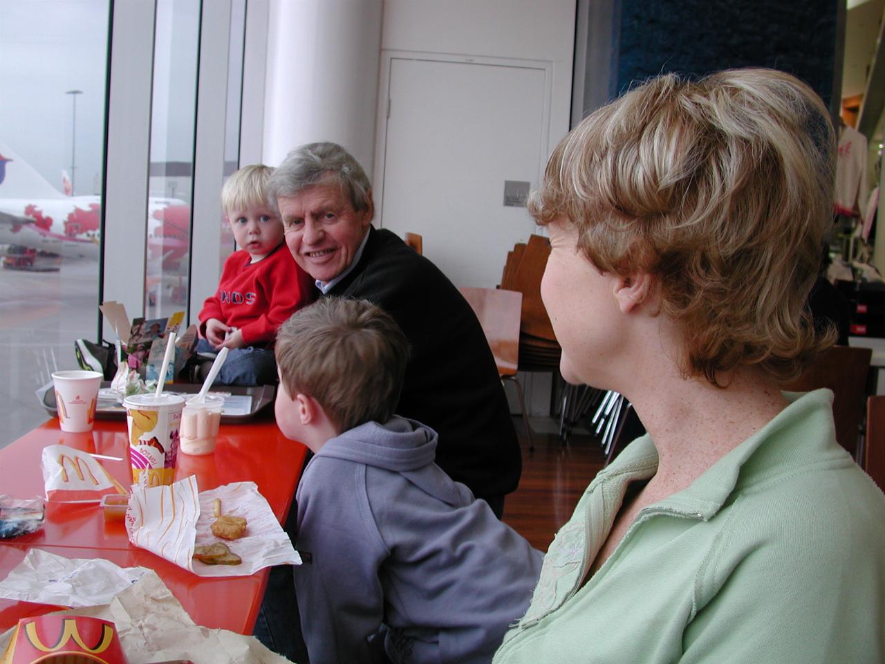 Family at airport