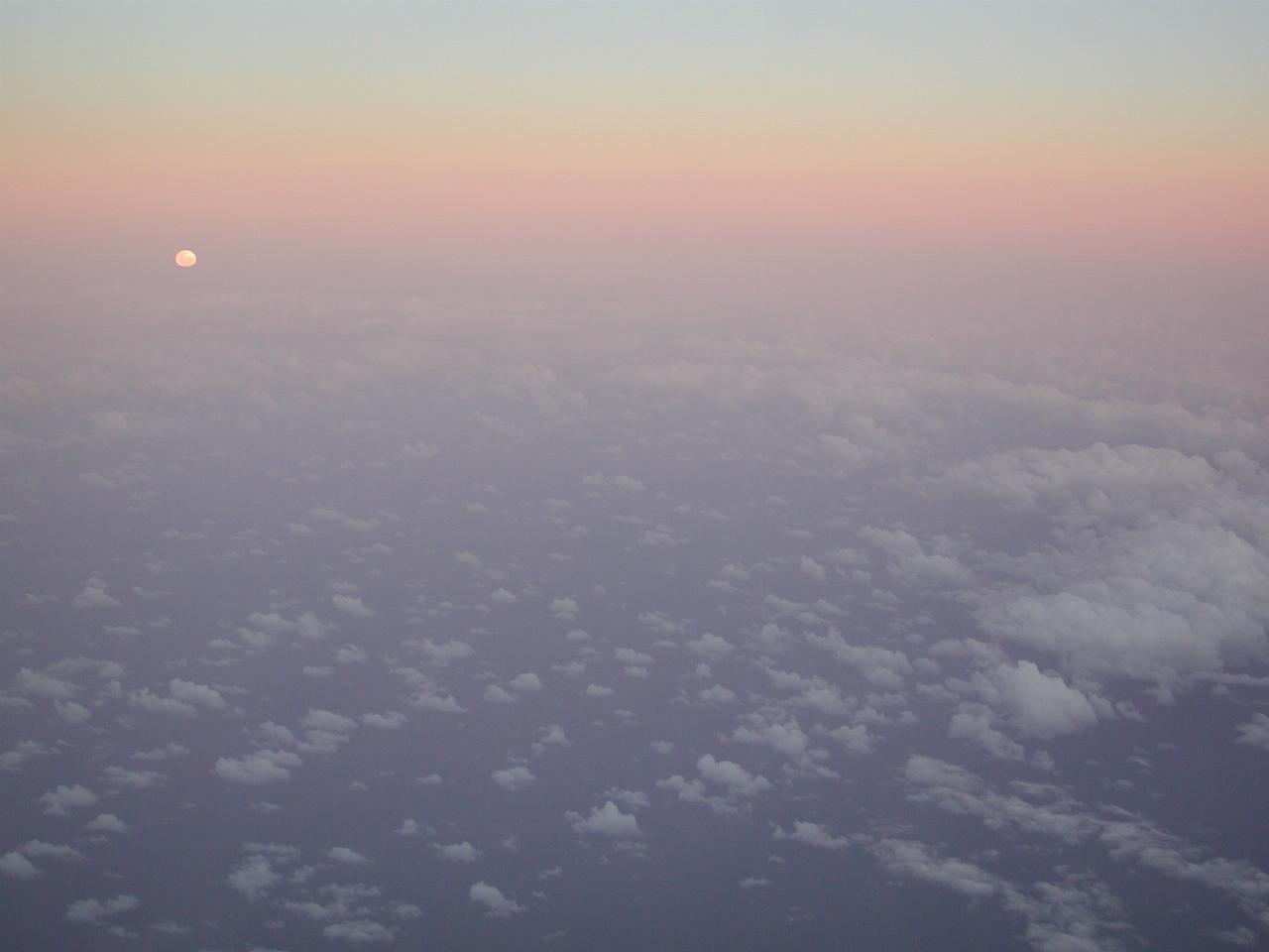 Moon rise over Pacific