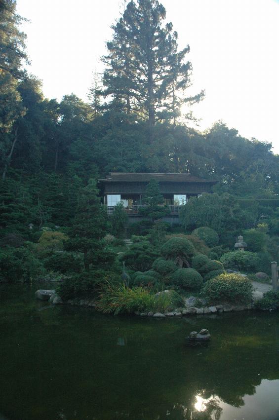 Upper House, as seen across Koi Pond of Hakone Gardens