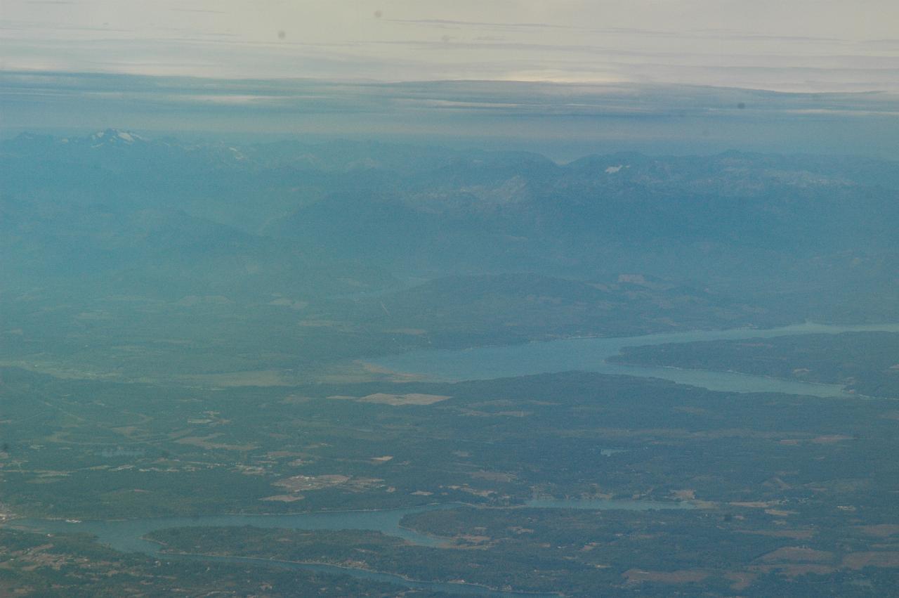 Olympic Mountains and southern end of Hood Canal