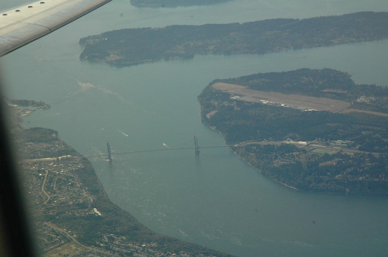 Tacoma Narrows, and old and still under construction new bridge