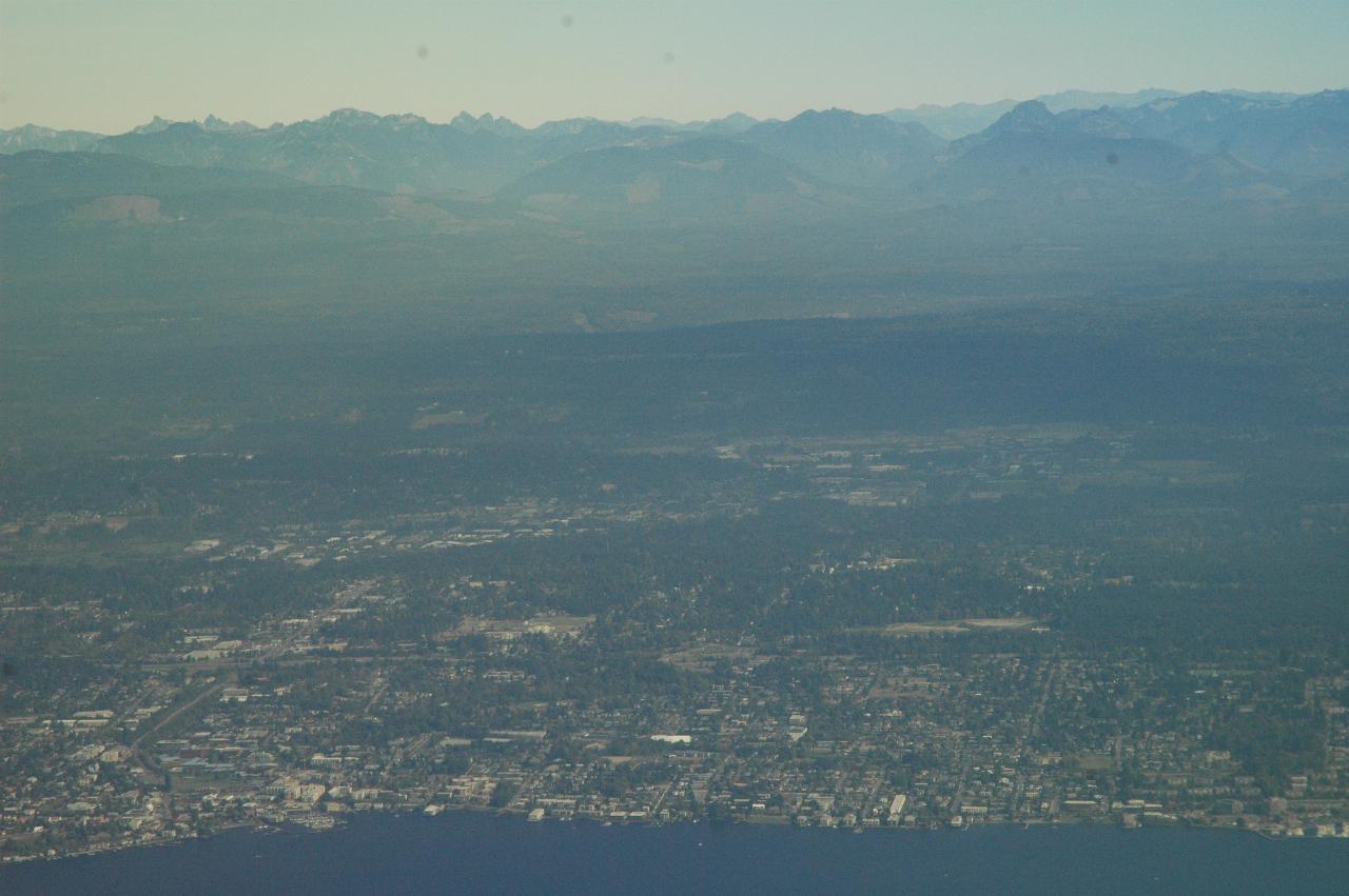 Looking over Kirkland towards the Cascade Mountains