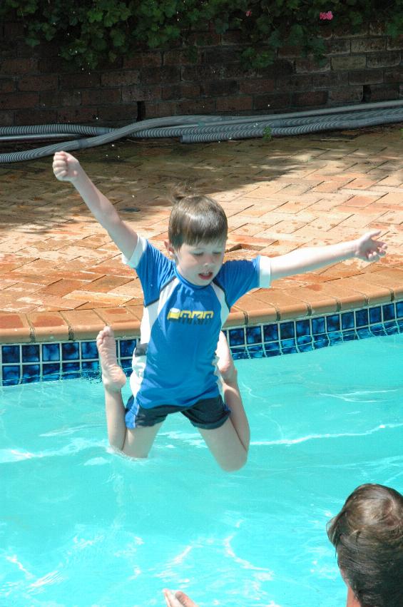 Jake plunging into pool at Currey's before Nat's return to London