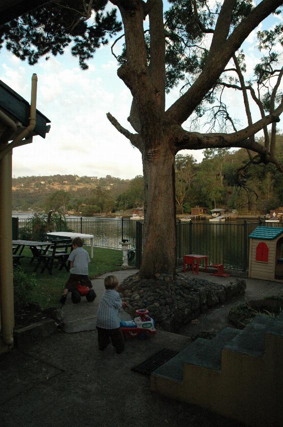 Jake and Flynn Crofts at home at Woronora, after Christmas Eve Mass