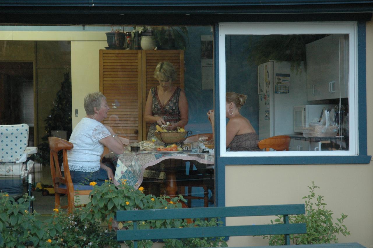 Mother and daughters at Crofts', Woronora after Christmas Eve Mass; Yvonne, Michelle and Kelly