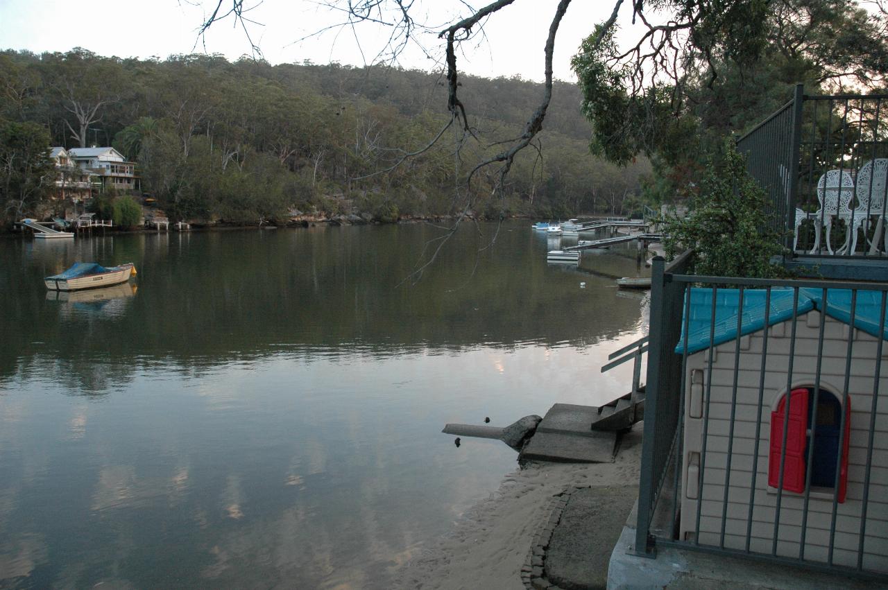 Sunset on Woronora River, at Crofts' home after Christmas Eve Mass