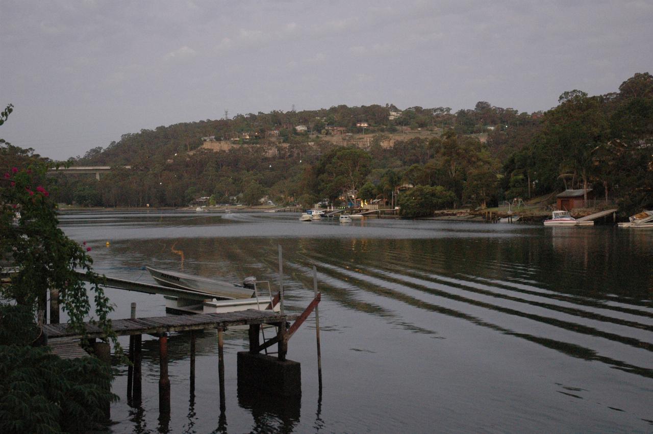 Sunset on Woronora River from Crofts' home after Christmas Eve Mass