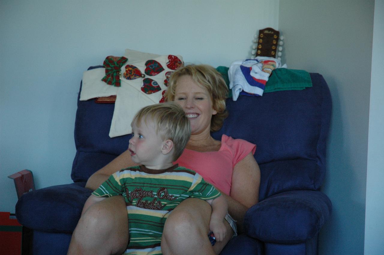 Michelle and Flynn Crofts at Illawong after Christmas tree decorating