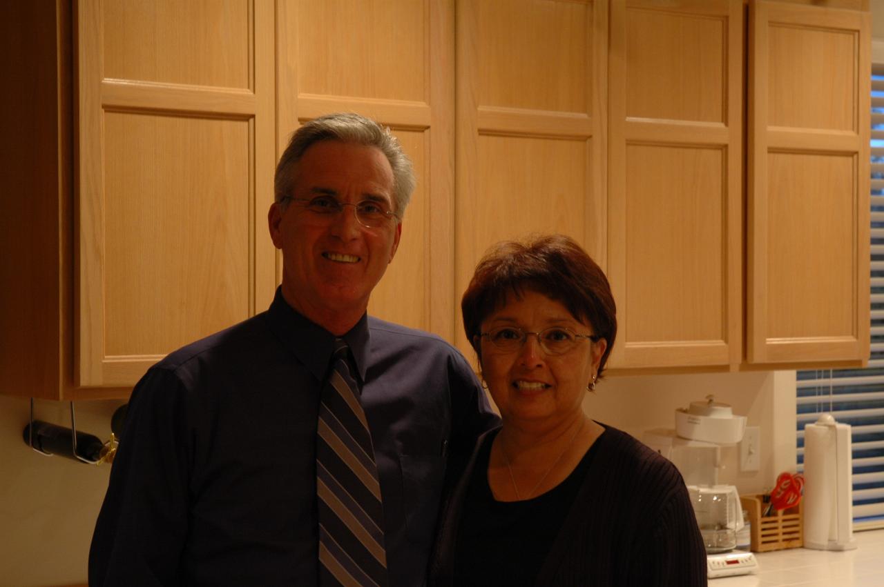 Denny and Geniva Deal in their kitchen