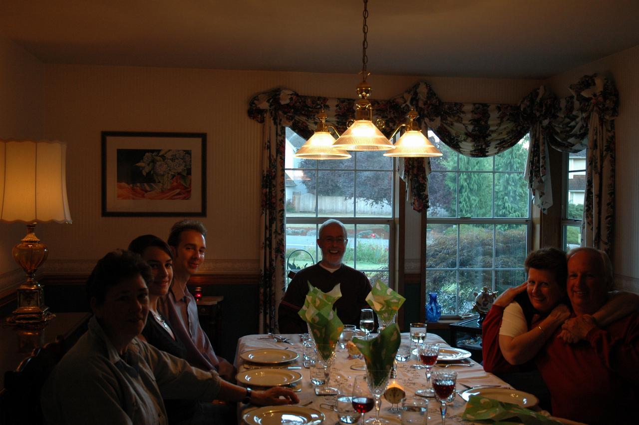 Dinner at McKinley's for Adrian & Dinah: Dinah, Chrissy, Simon, Lindsay, Adrian and Bill