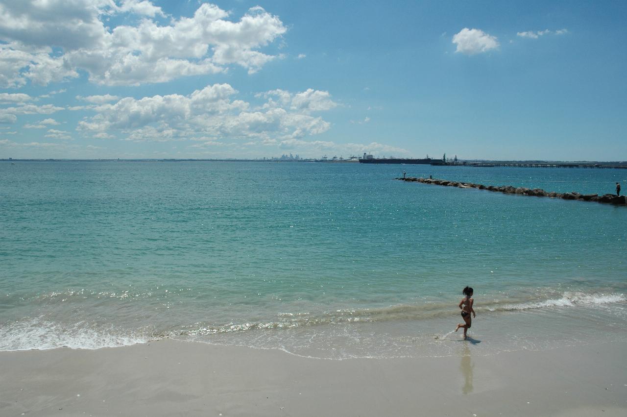 Looking over Botany Bay towards city from Kurnell