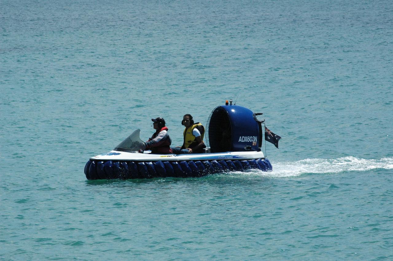 A couple of micro hovercraft approaching Kurnell Beach