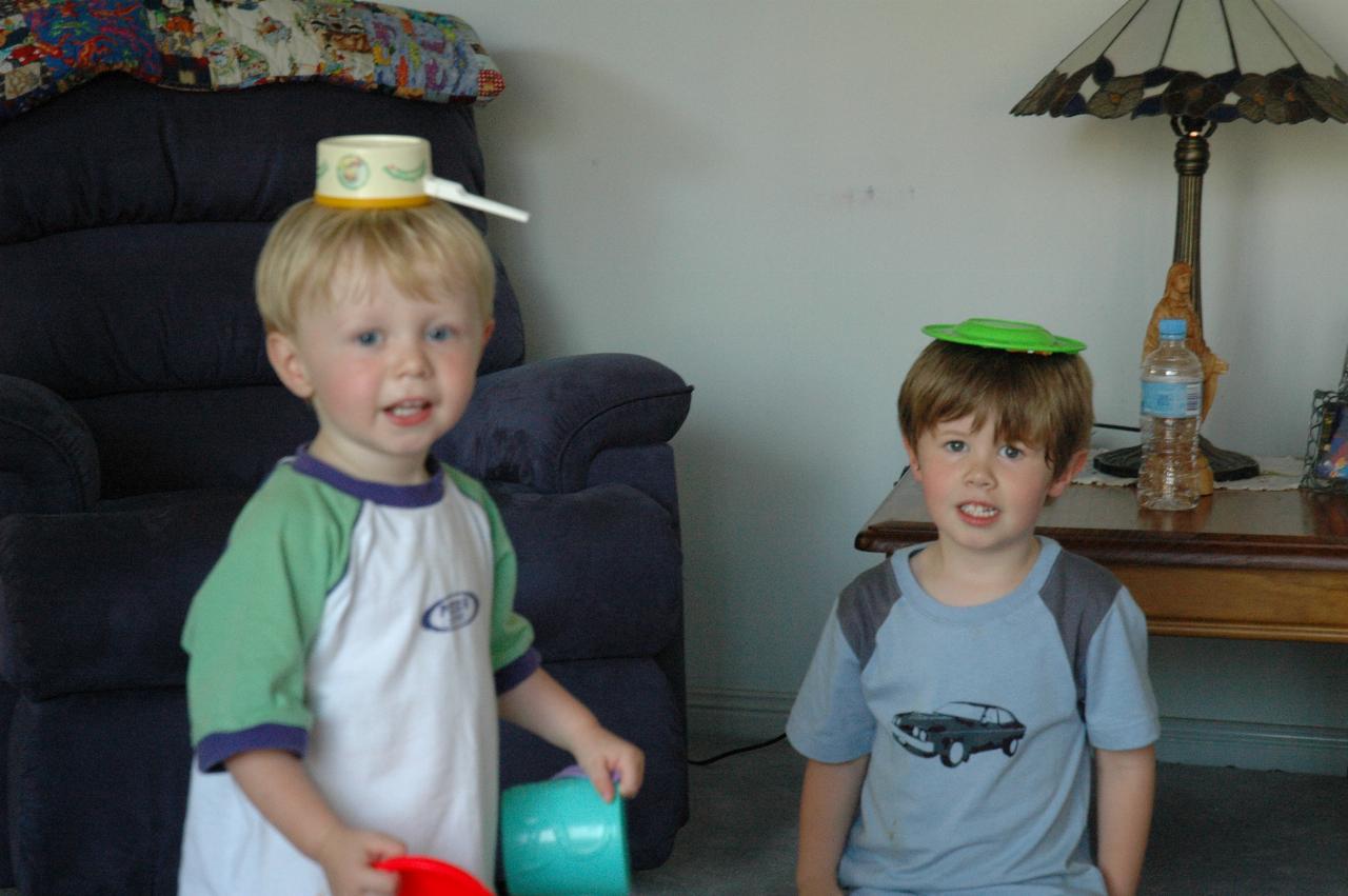 Flynn and Jake Crofts at Michelle's quickie birthday party