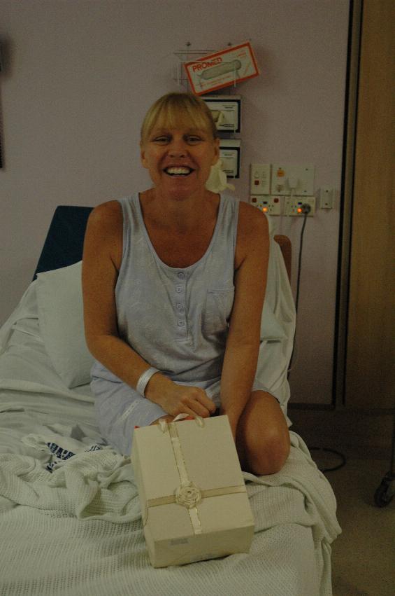 The really happy mum - Kelly only 6 hours after Cooper popped out, would you believe